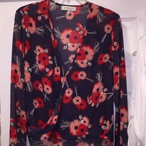 Lovely fall high low wrap blouse-Perfect condition